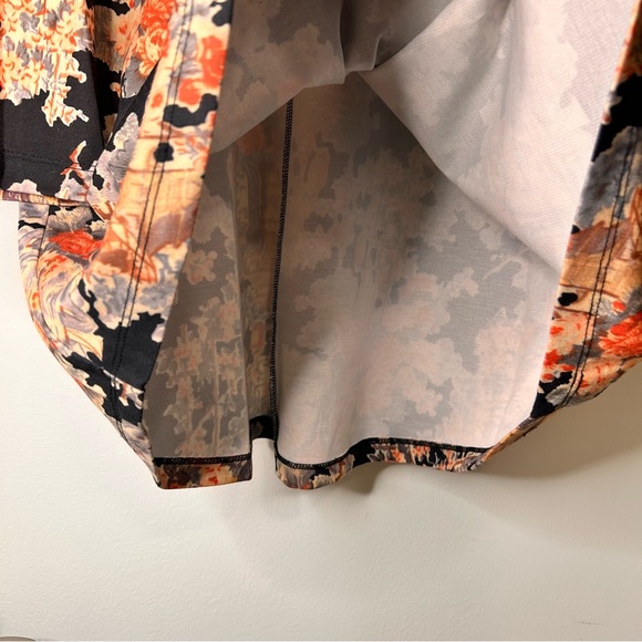 Zara Mock Neck Asian Print Dress - Size S - Picture 4 of 10